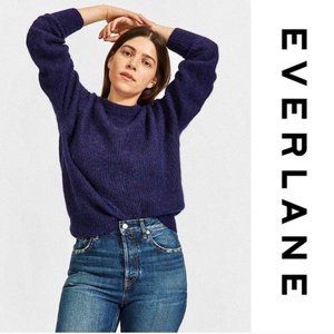 Everlane Womens Alpaca Navy Blue Sweater
